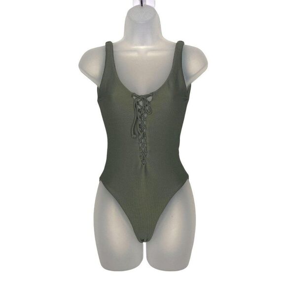 Onia Bridget Sage One-Piece Textured Swimsuit - Picture 1 of 8